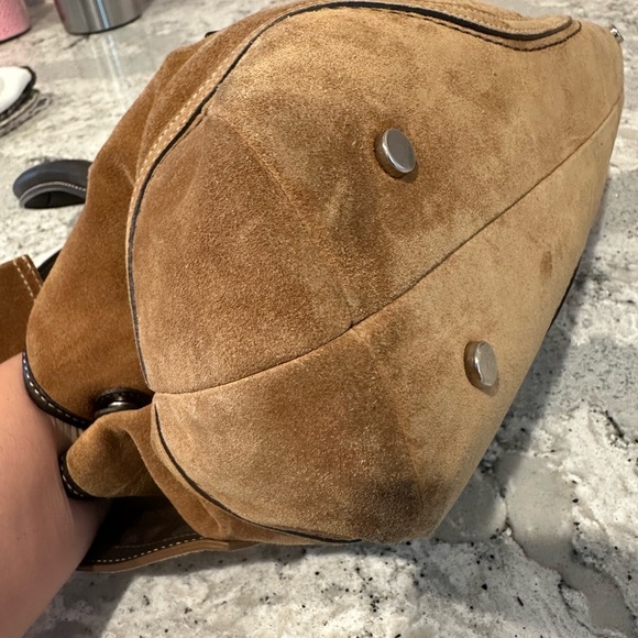 Coach Brown Suede Handbag - Picture 4 of 5